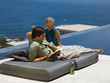 A couple relaxing on the terrace.