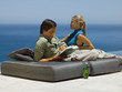 A couple relaxing on the terrace.