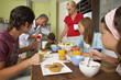 Family breakfast.