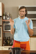 Man in the kitchen.