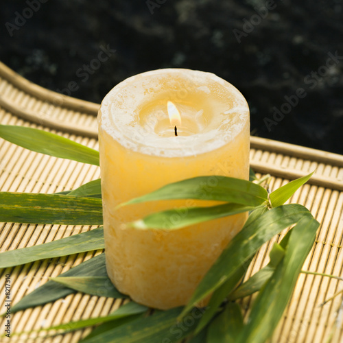 Burning candle. Burning candle.