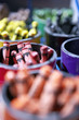 Photo: Pots of multi-coloured crayons in rows, close-up (still life, differential focus, full frame) Pots of multi-coloured crayons in rows, close-up (still life, differential focus, full frame)