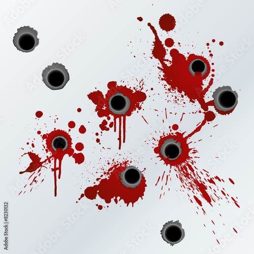 blood splatter vector. Gunshot lood splatter