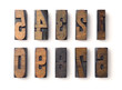 Wood type numerals