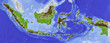 Shaded relief map of Indonesia