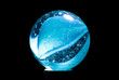 Marble on black background