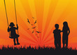 happy playing childrens