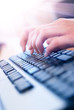 fingers on keyboard