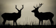 Red Deer (Cervus Elaphus) At Dusk
