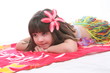 Resting luau dancer
