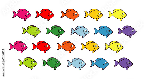 banc de poissons colorés
