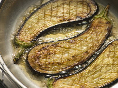 Photo: Eggplant Frying in Corn Oil Eggplant Frying in Corn Oil
