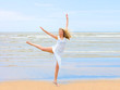 dancing on a beach