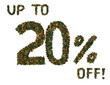 Butterfly 20% off sale sign