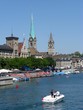 Zürich / Boot auf dem Limmat