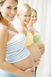 Three pregnant women