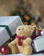 A pile of Christmas presents