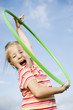 A young girl playing