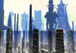 City futuristic landscape
