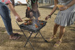 Friends at barbecue