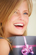Young girl with gift