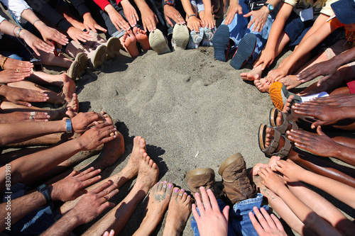 Photo: Circle of feet and hands Circle of feet and hands