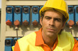 Portrait of a male dock worker looking serious