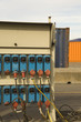 Close-up of a control panel at a commercial dock