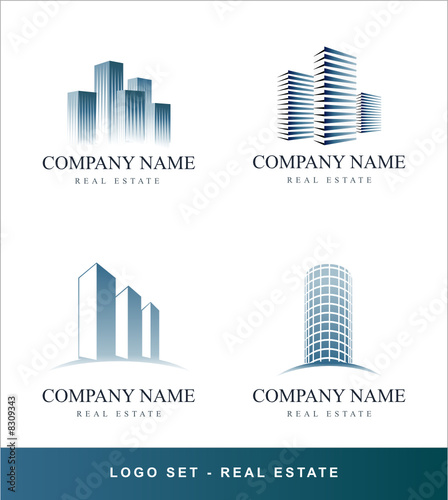 free real estate logo vector. Logo vector set Real Estate