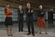 Businesspeople clapping