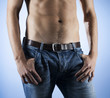 A young man, midriff