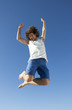 A young man jumping