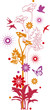 floral design with birds and butterfly