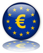 Euro flag/sign with reflection