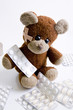 Teddy bear is sick