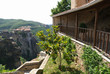 View from Monastery Meteora to Varlaam Monastery Greece View from Monastery Meteora to Varlaam Monastery Greece