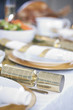 A table set for Christmas dinner
