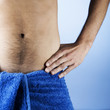 A young man, midriff