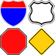blank road signs