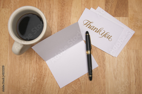 Photo: Thank You Note & Coffee Thank You Note & Coffee
