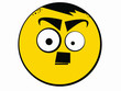 Illustration: Smiley icon of Adolf Hitler Smiley icon of Adolf Hitler