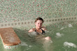 Girl in hot whirlpool