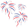 vector firework in honor of Independence Day
