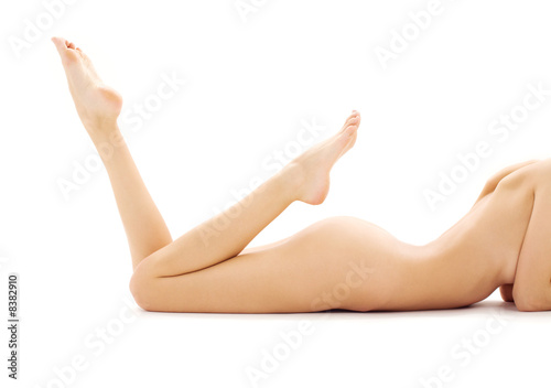 torso of relaxed naked woman