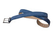 convolute blue belt with buckle