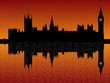 Houses of parliament London at sunset