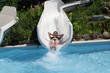 Girl in aquapark