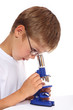 The boy with a microscope The boy with a microscope