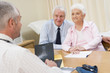 Couple in doctor's office smiling