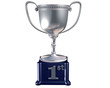 Silver trophy for first place Silver trophy for first place